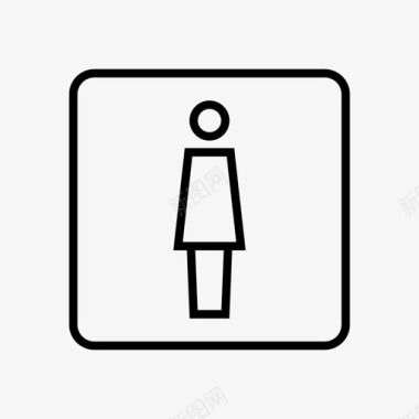 女厕浴室标牌图标图标