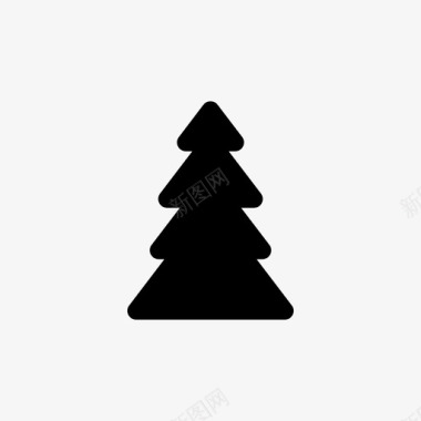 冷杉圣诞树松树图标图标