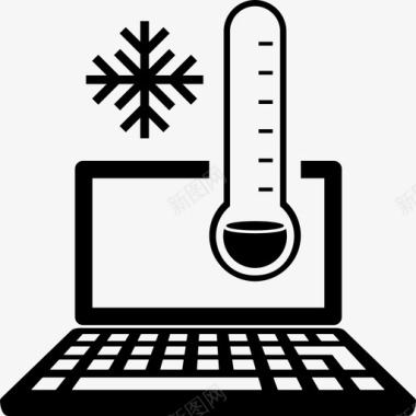 笔记本电脑冷冷笔记本图标图标