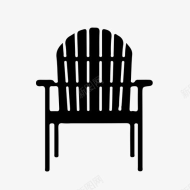 沙滩椅家具图标图标