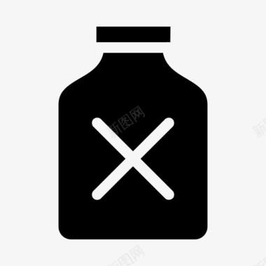 瓶子化学品危险图标图标