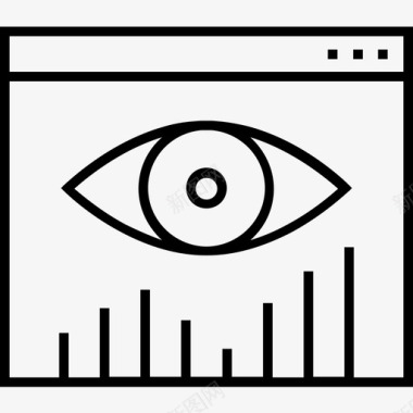 目标搜索监控眼睛搜索引擎优化图标图标