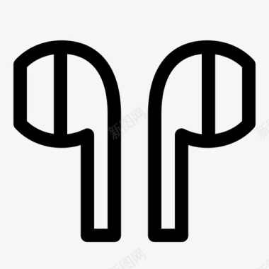 耳塞耳机无线耳机图标图标