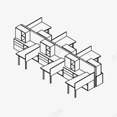 桌面办公室工作空间商务办公桌图标图标