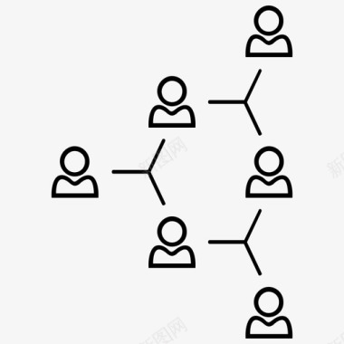 组织结构公司团队等级图标图标