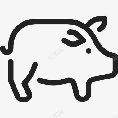 猪腿猪动物农业图标图标