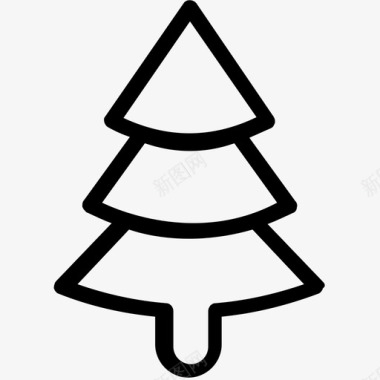 松树圣诞树冷杉树图标图标