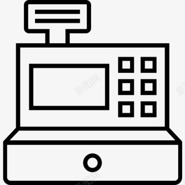 600DPI收银机收银台销售点图标图标