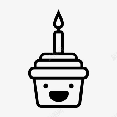 cake蛋糕生日纸杯蛋糕生日蛋糕甜点图标图标