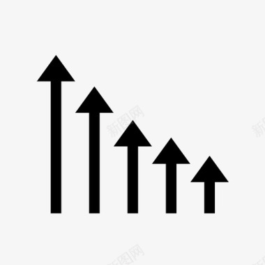 增加减少图标业务下降条形图减少图标图标