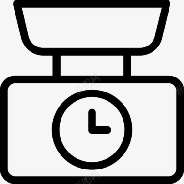 厨房用具称重机厨房用具计时器图标图标