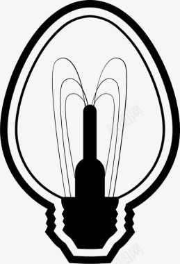 爱迪生灯泡照明图标图标