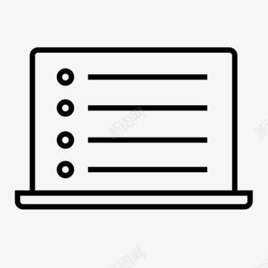 金融项目项目符号列表笔记本电脑菜单图标图标