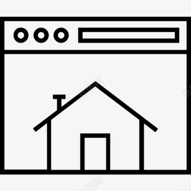 目标搜索网站主页建筑房地产图标图标