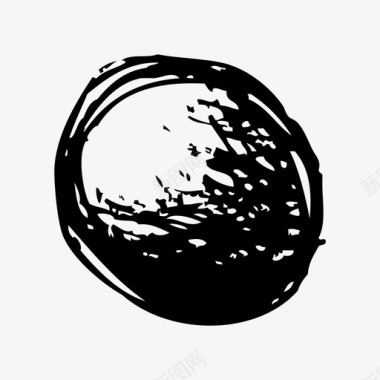 球体圆圈涂鸦图标图标