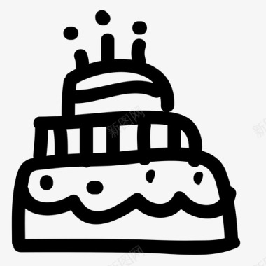 生日蛋糕食物甜食图标图标