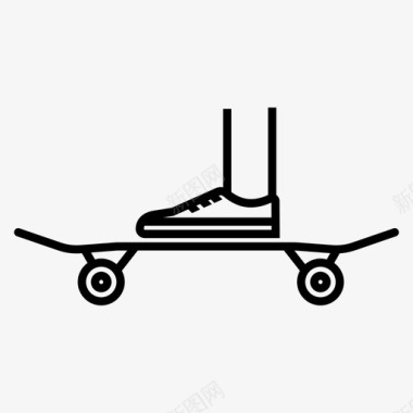 滑板极限运动滑板公园图标图标