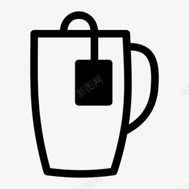 茶玻璃杯热茶图标图标