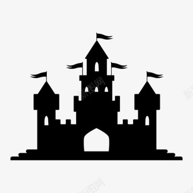 吸血鬼城堡城堡英格兰中世纪图标图标
