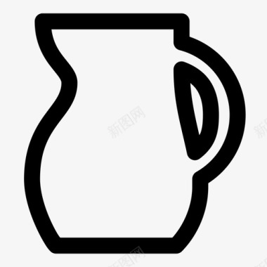 罐子玻璃罐水罐图标图标