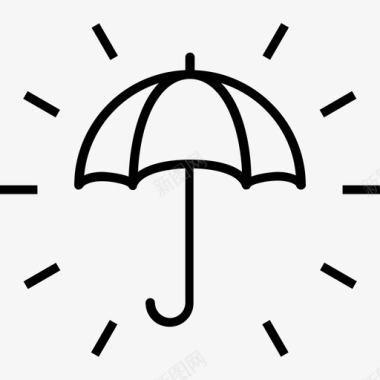 遮阳伞保险阳伞保护图标图标
