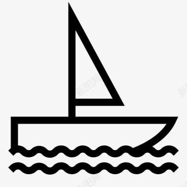 船帆船海图标图标