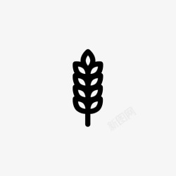 厨房食品小麦玉米面粉图标高清图片