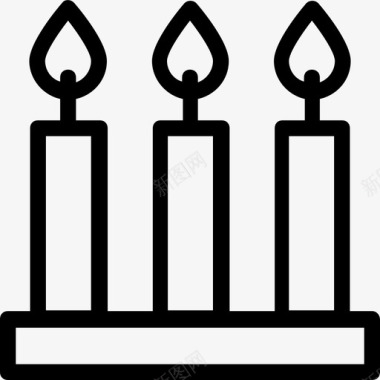 蜡烛烛台烛光图标图标