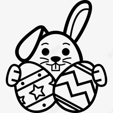 兔子蛋巧克力复活节图标图标