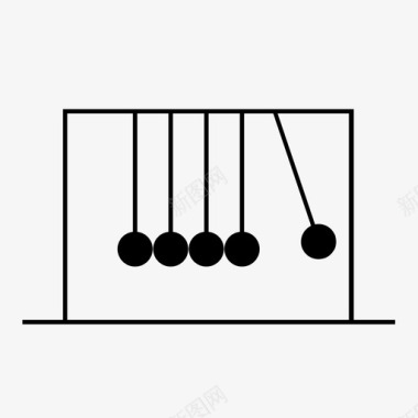牛顿摇篮物理玩具图标图标