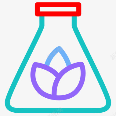 科学数字生物量erlenmeyer烧瓶科学图标图标