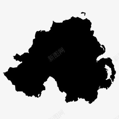 北爱尔兰贝尔法斯特地图图标图标