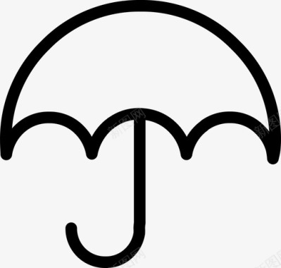 伞秋天保护图标图标