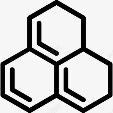 六边形原子键分子键图标图标