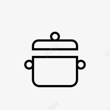 小锅陶瓷厨师图标图标
