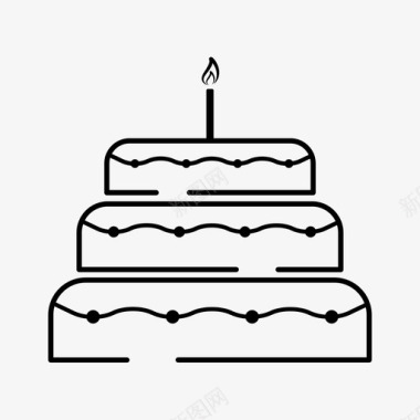 生日蛋糕糖果食谱图标图标