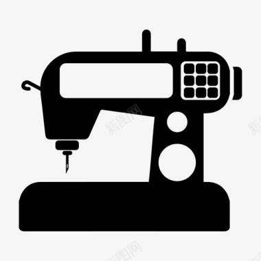 缝纫机针线图标图标