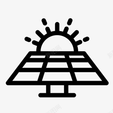 绿色能源图标太阳能绿色能源可再生能源图标图标