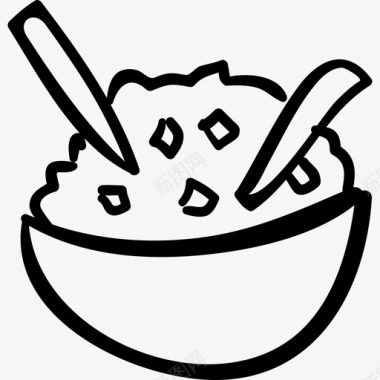 饭碗食物手工烹饪图标图标