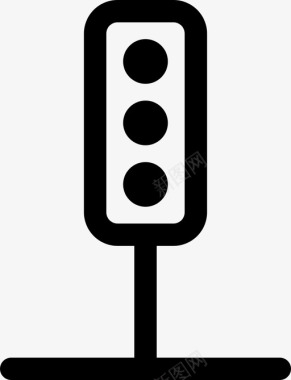红绿灯控制十字路口图标图标