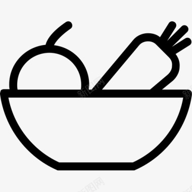 食物碗胡萝卜图标图标