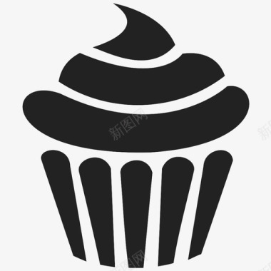 松饼装饰蛋糕厨师图标图标