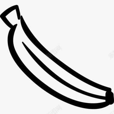 香蕉水果食品手工烹饪图标图标