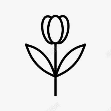 郁金香花花自然图标图标