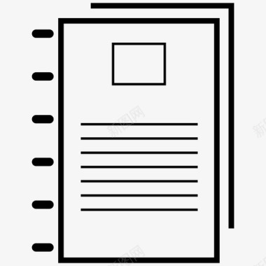 报告矢量图笔记本日记文件夹图标图标