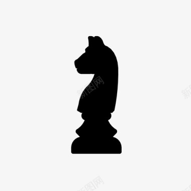 战略黑骑士象棋马图标图标