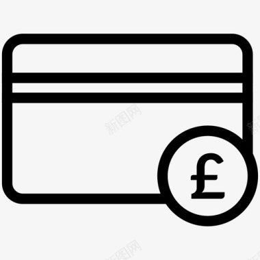 信用卡信用卡英镑货币信用卡图标图标