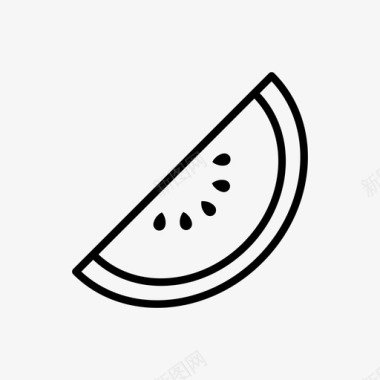 西瓜带籽西瓜食品水果图标图标