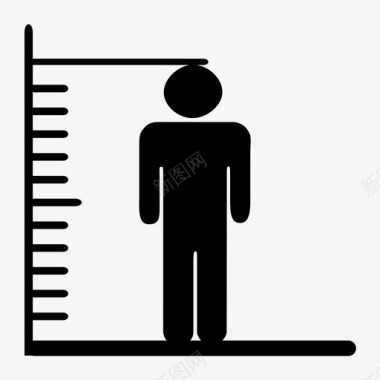 身高体重测量仪身高体重图标