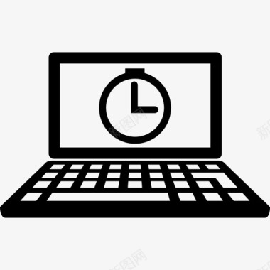 笔记本电脑定时器时钟笔记本电脑图标图标